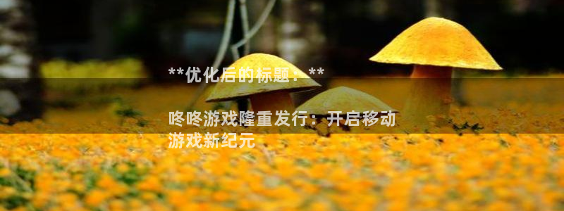 顺盈娱乐公司介绍图片：**优化后的标题：**

咚咚游戏隆重发行：开启移动
游戏新纪元