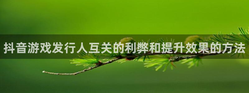 顺盈娱乐扣款成功了吗怎么查：抖音游戏发行人互关的利弊和提升效果的方法