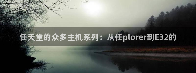 顺盈娱乐平台注册流程图片：任天堂的众多主机系列：从任plorer到E32的